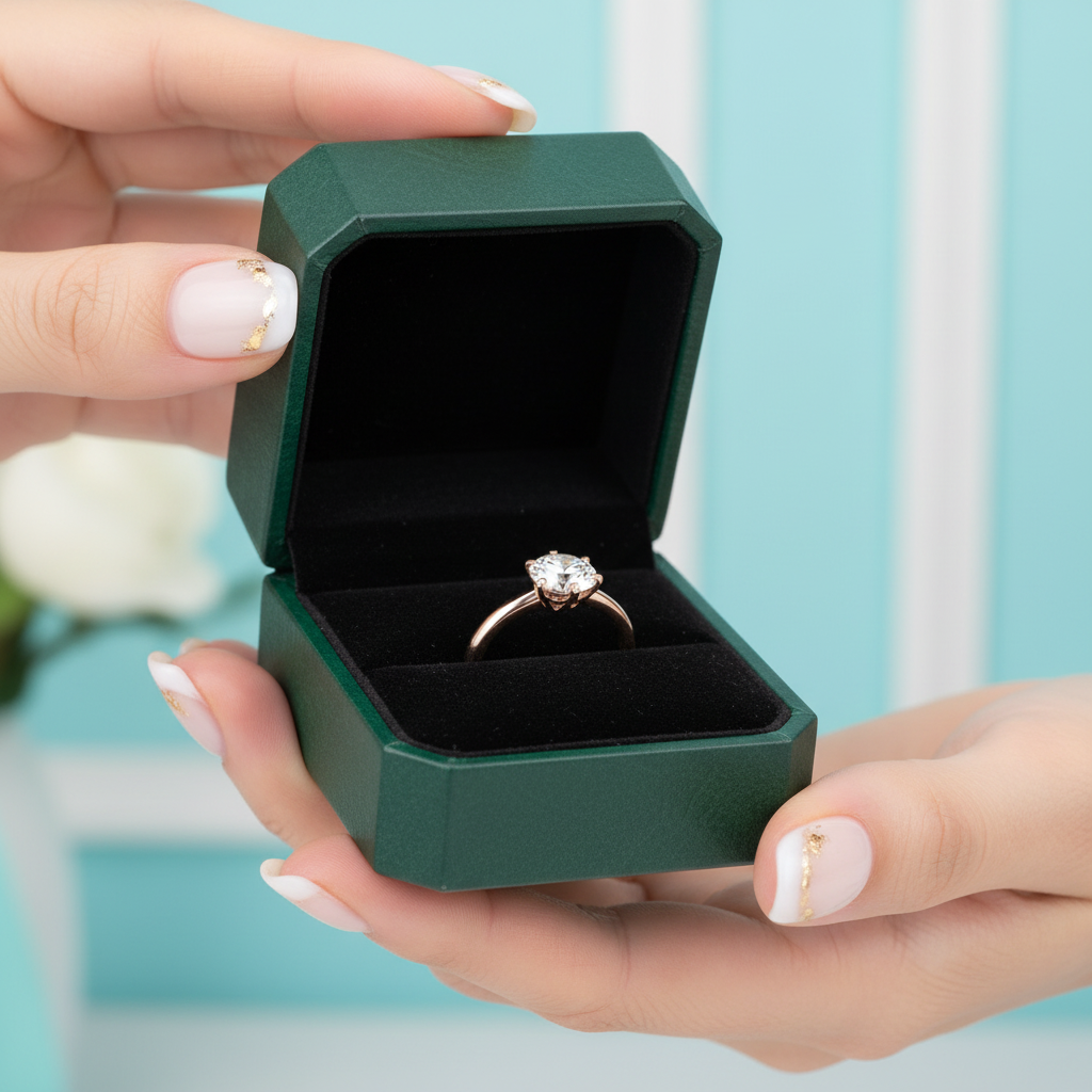 1.0 Ct Round Solitaire Diamond Option Engagement Ring - Evani Naomi Jewelry