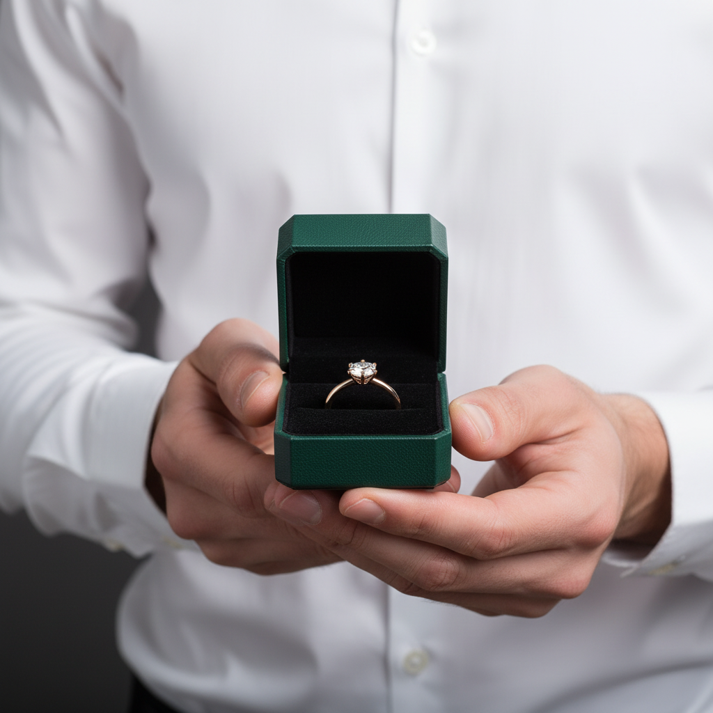 1.0 Ct Round Solitaire Diamond Option Engagement Ring - Evani Naomi Jewelry