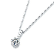 1.0 Ct Round Solitaire Diamond Pendant Necklace-Evani Naomi Jewelry