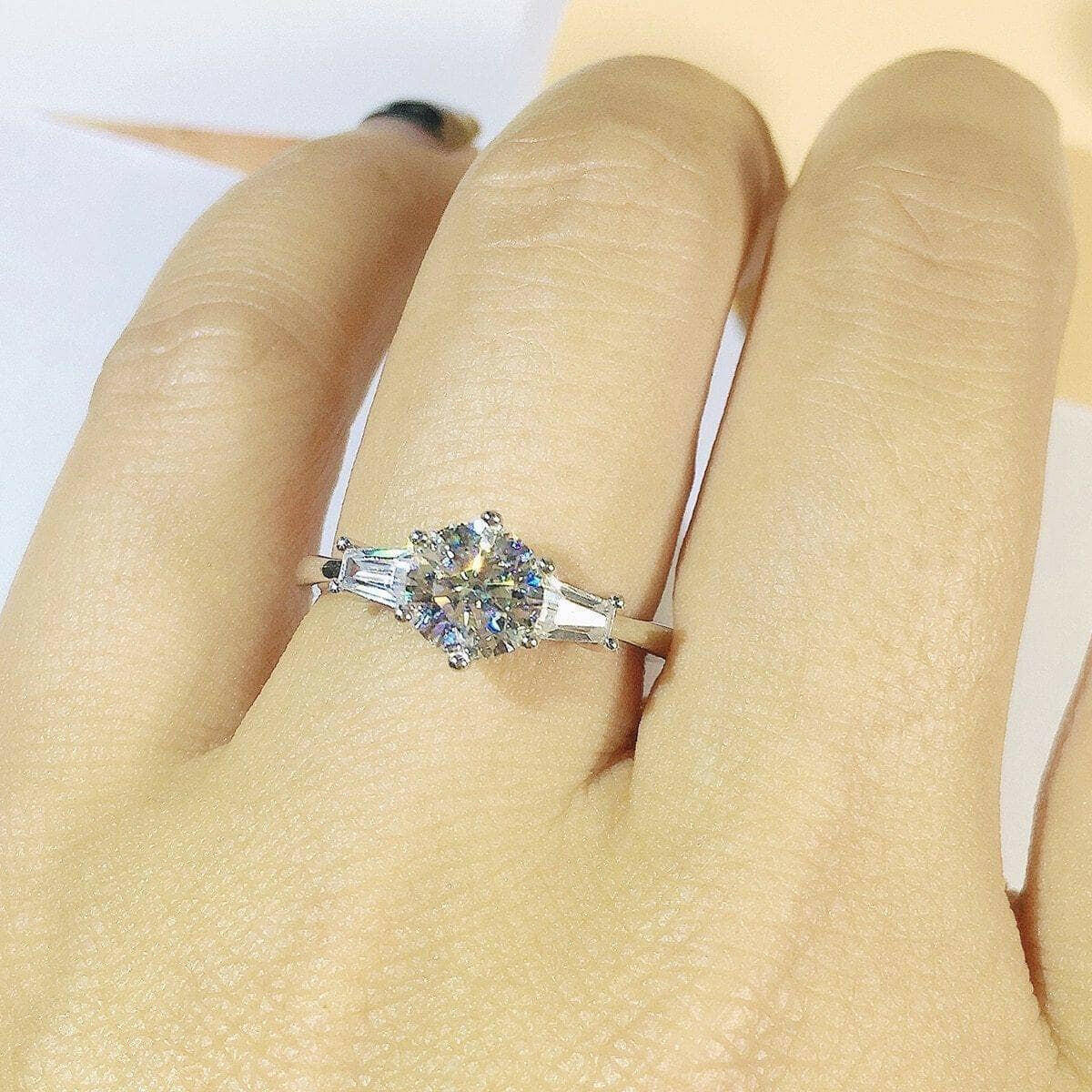  Tapered Baguette Engagement Ring-Evani Jewelry
