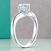 1.0 Ct Swirl White Gold Diamond Ring-Evani Naomi Jewelry