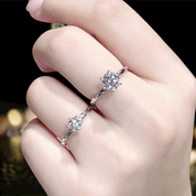 1.0 Ct Twist Band White Gold Engagement Ring-Evani Naomi Jewelry