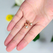 1.0 Cttw Round Diamond 18k Yellow Gold Stud Earrings-Evani Naomi Jewelry