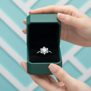 1.0 ct Round Cut Flower Style White Gold Diamond Option Ring - Evani Naomi Jewelry