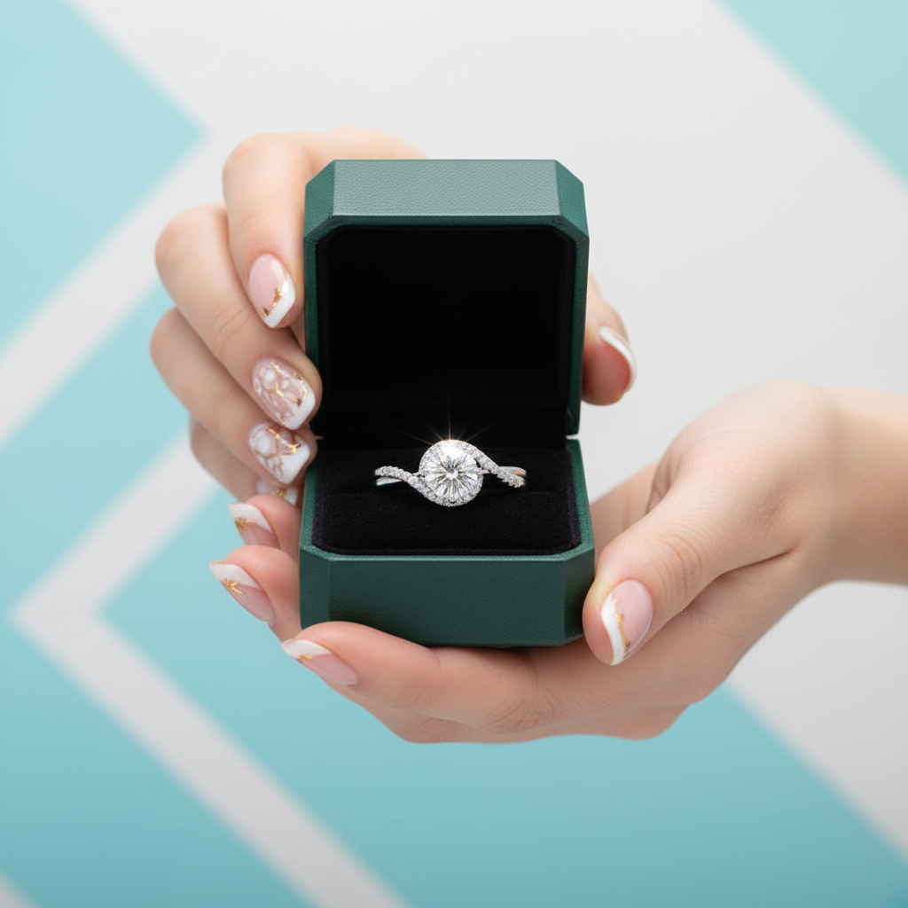 1.0 ct Round Diamond Option Twist Band Engagement Ring - Evani Naomi Jewelry