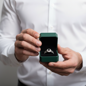 1.00 Ct Round Cut Black Diamond Option Engagement Ring - Evani Naomi Jewelry