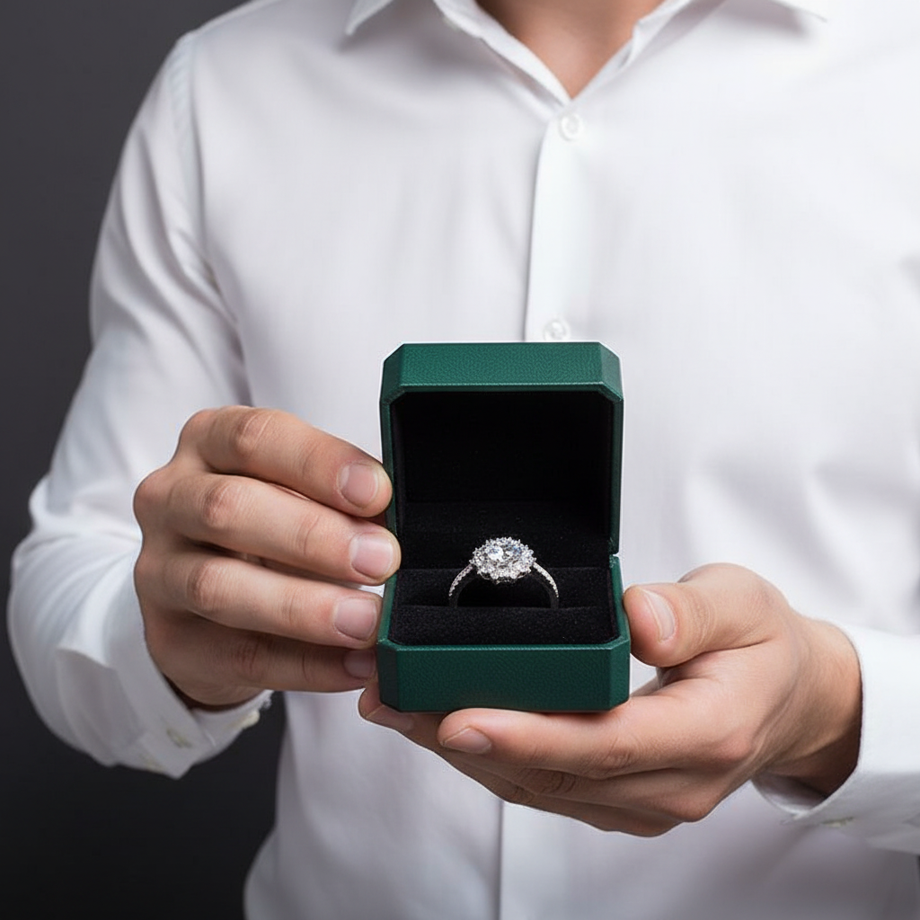 1.00 ct Diamond OptionFlower Engagement Ring