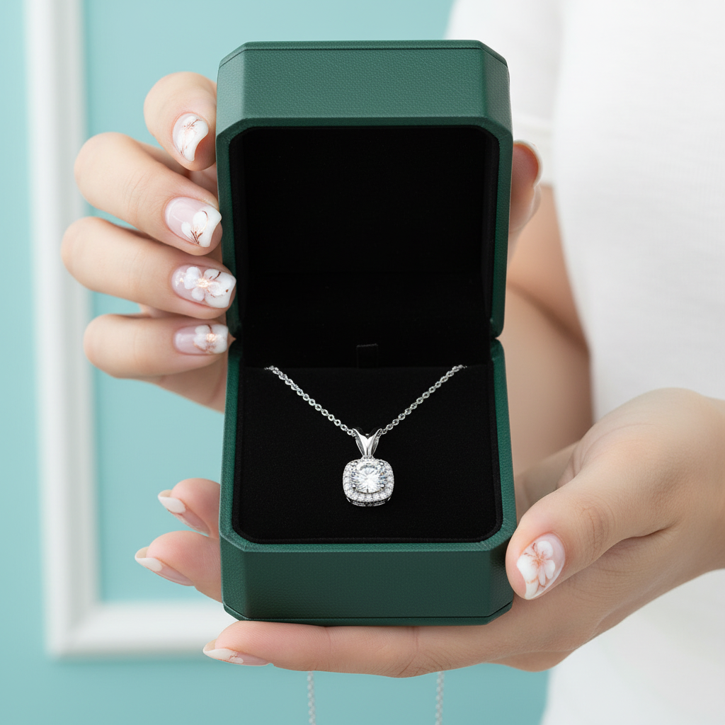 1.00 ct Diamond Option Solitaire Halo Jewelry Set