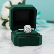 1.00 ct Diamond Option Square Halo Engagement Ring - Evani Naomi Jewelry