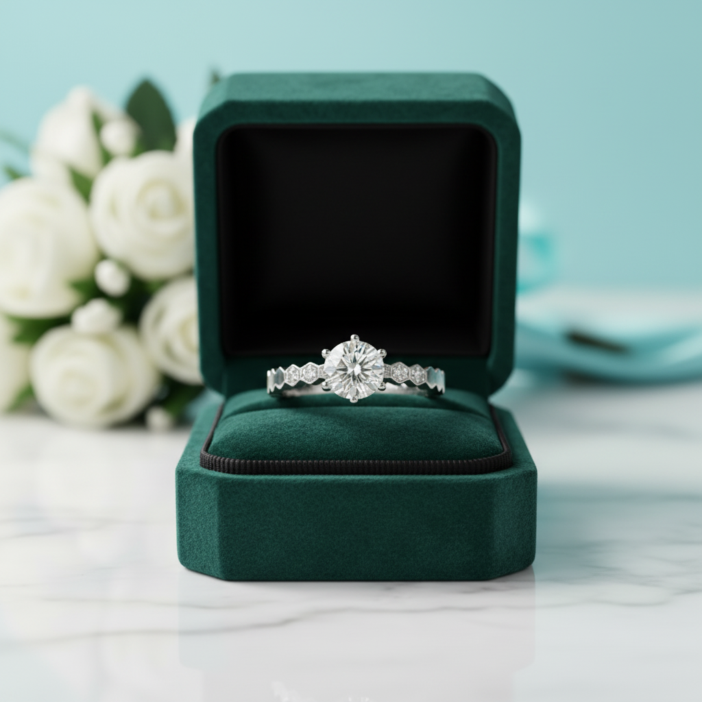 1.00 ct Diamond Option Vintage Wedding Ring - Evani Naomi Jewelry