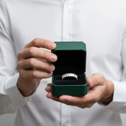 1.00 ct Emerald-cut Diamond Option Half Eternity Wedding Band