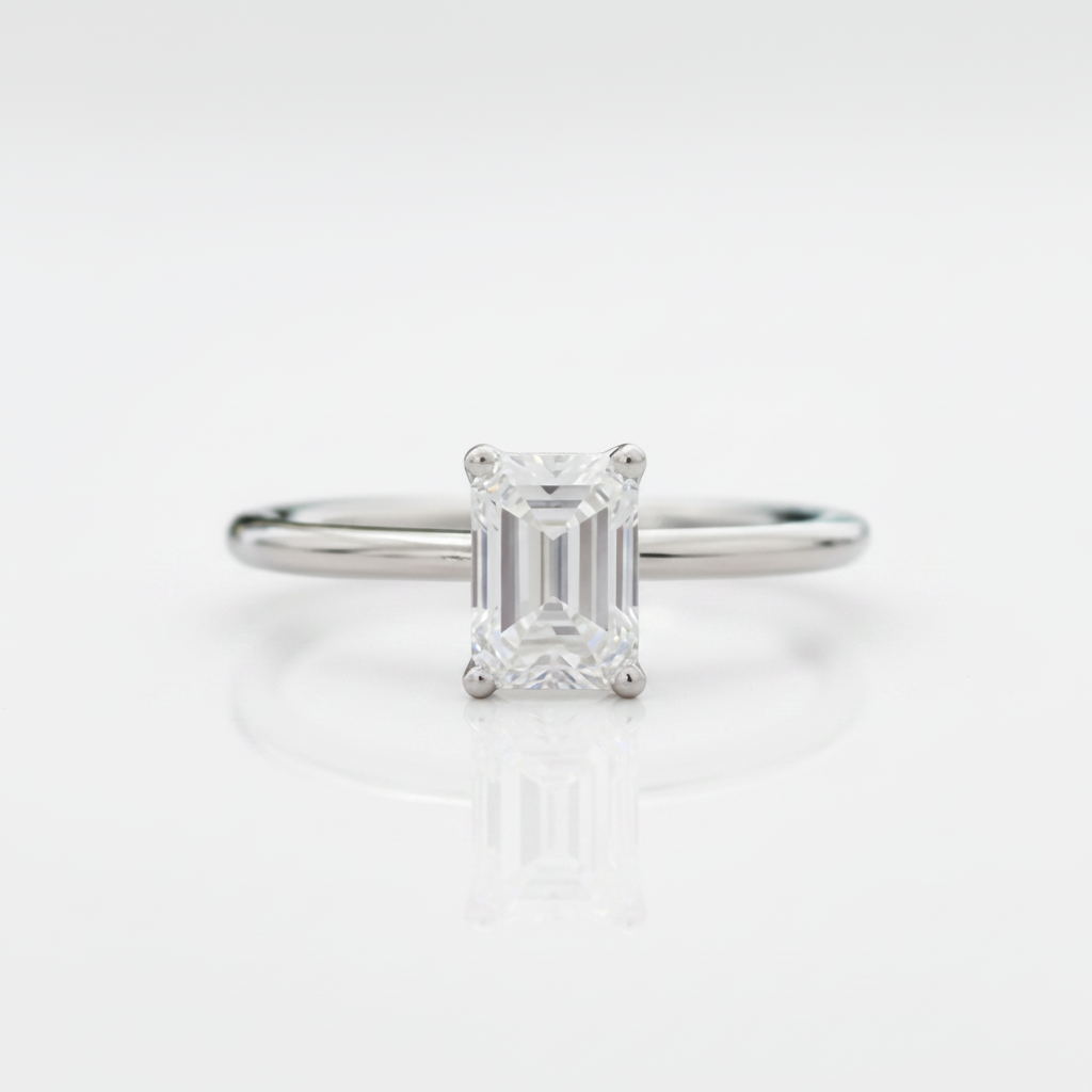1.00 ct Emerald-cut Diamond Option Solitaire Engagement Ring