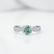 1.00 ct Green Diamond Option Engagement Ring - Evani Naomi Jewelry