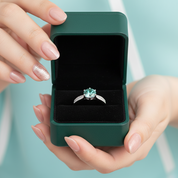 1.00 ct Green Diamond Option Engagement Ring - Evani Naomi Jewelry