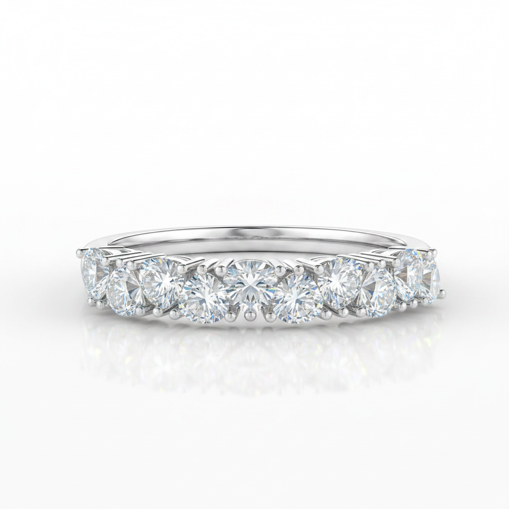 1.00 ct Heart-cut Diamond Option Wedding Band - Evani Naomi Jewelry