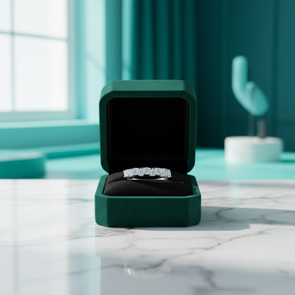 1.00 ct Heart-cut Diamond Option Wedding Band - Evani Naomi Jewelry