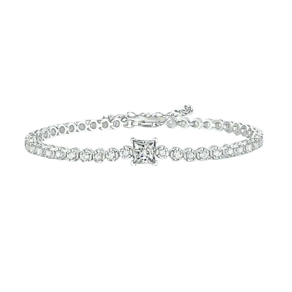 1.00 ct Princess-cut Diamond Bracelet-Evani Naomi Jewelry