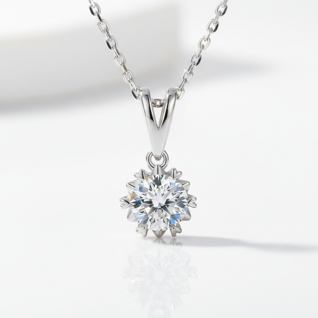 1.00 ct Round Diamond Option Snowflake Jewelry Set