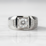 1.00 ct Round-cut Diamond Option Cluster Men's Rings - Evani Naomi Jewelry