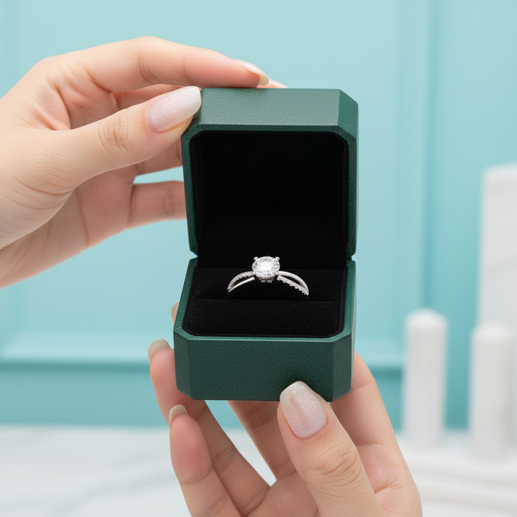 1.0ct Diamond Option Twist Band Engagement Ring
