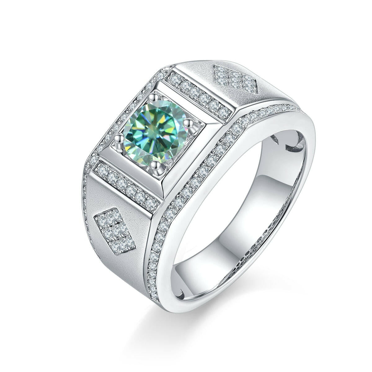 1.0ct Diamond in Channel Setting White Gold Men's Ring-Evani Naomi Jewelry