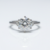1.0ct Diamond Optionwith Crown Setting White Gold Engagement Ring