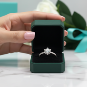 1.0ct Round Cut Diamond Option White Gold Engagement Ring