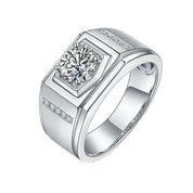 1.0ct Solitaire Diamond White Gold Men's Ring-Evani Naomi Jewelry