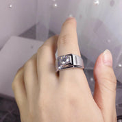 1.0ct Solitaire Diamond White Gold Men's Ring-Evani Naomi Jewelry