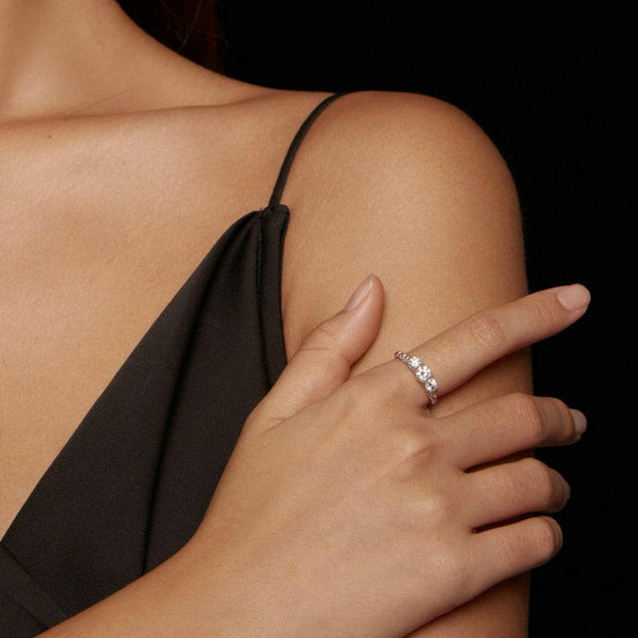 1.1 Cttw Round Cut Diamond Engagement Ring-Evani Naomi Jewelry