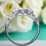 1.1 Cttw Round Cut Diamond Engagement Ring - Evani Naomi Jewelry