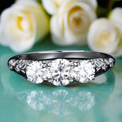 1.1 Cttw Round Cut Diamond Engagement Ring-Evani Naomi Jewelry