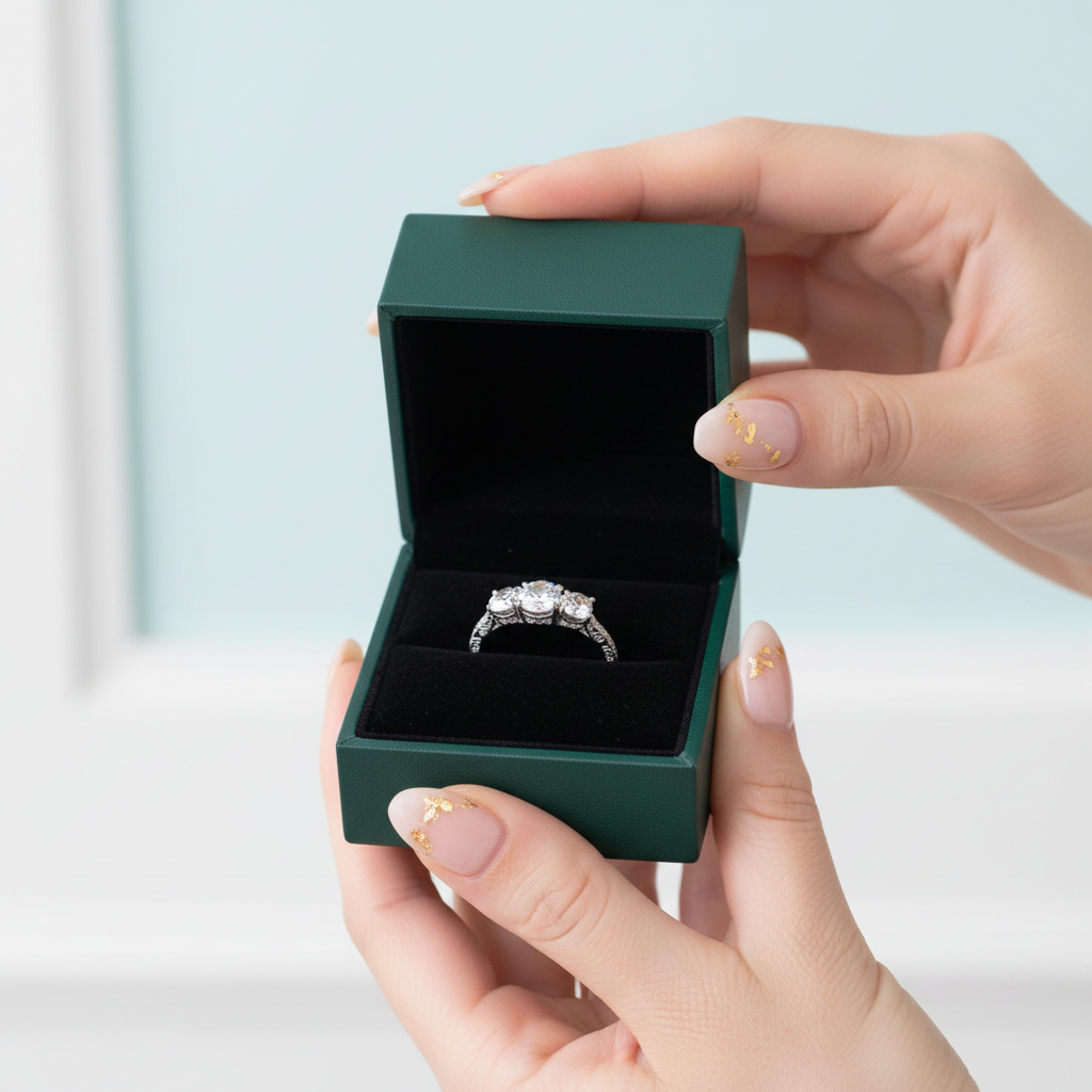 1.1 Cttw Round Cut Diamond Option Engagement Ring