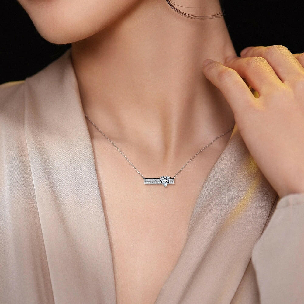 1.2 Ct Heart Diamond Pendant Necklace-Evani Naomi Jewelry