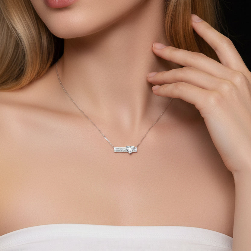 1.2 Ct Heart Diamond Pendant Necklace-Evani Jewelry