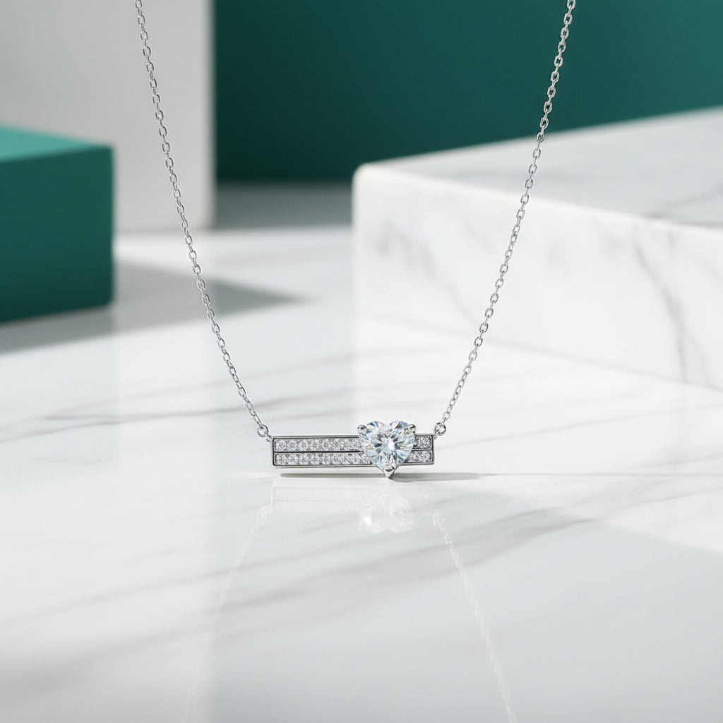 1.2 Ct Heart Diamond Pendant Necklace-Evani Jewelry