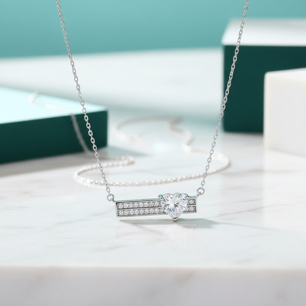 1.2 Ct Heart Diamond Pendant Necklace-Evani Jewelry