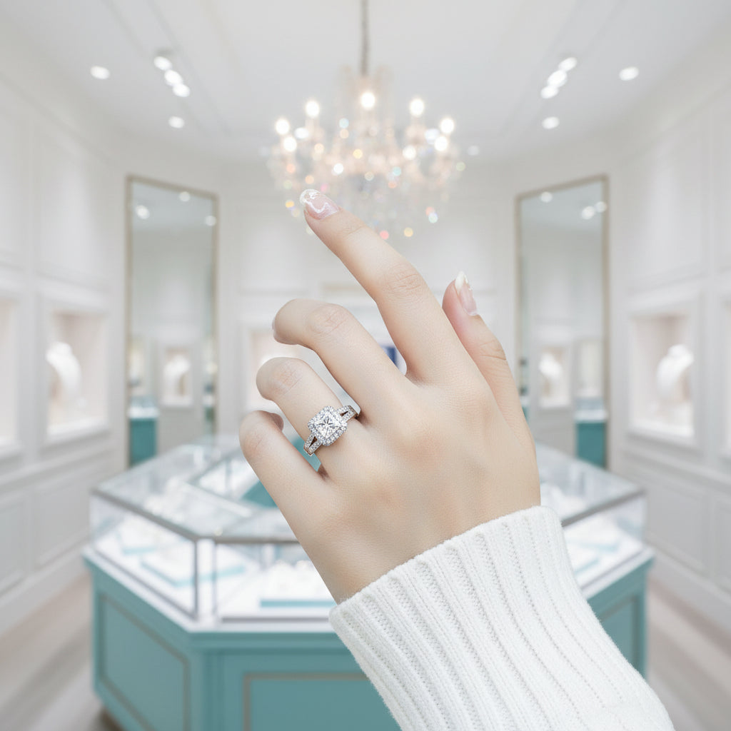 1.2 Ct Princess Cut Diamond Engagement Ring-Evani Jewelry