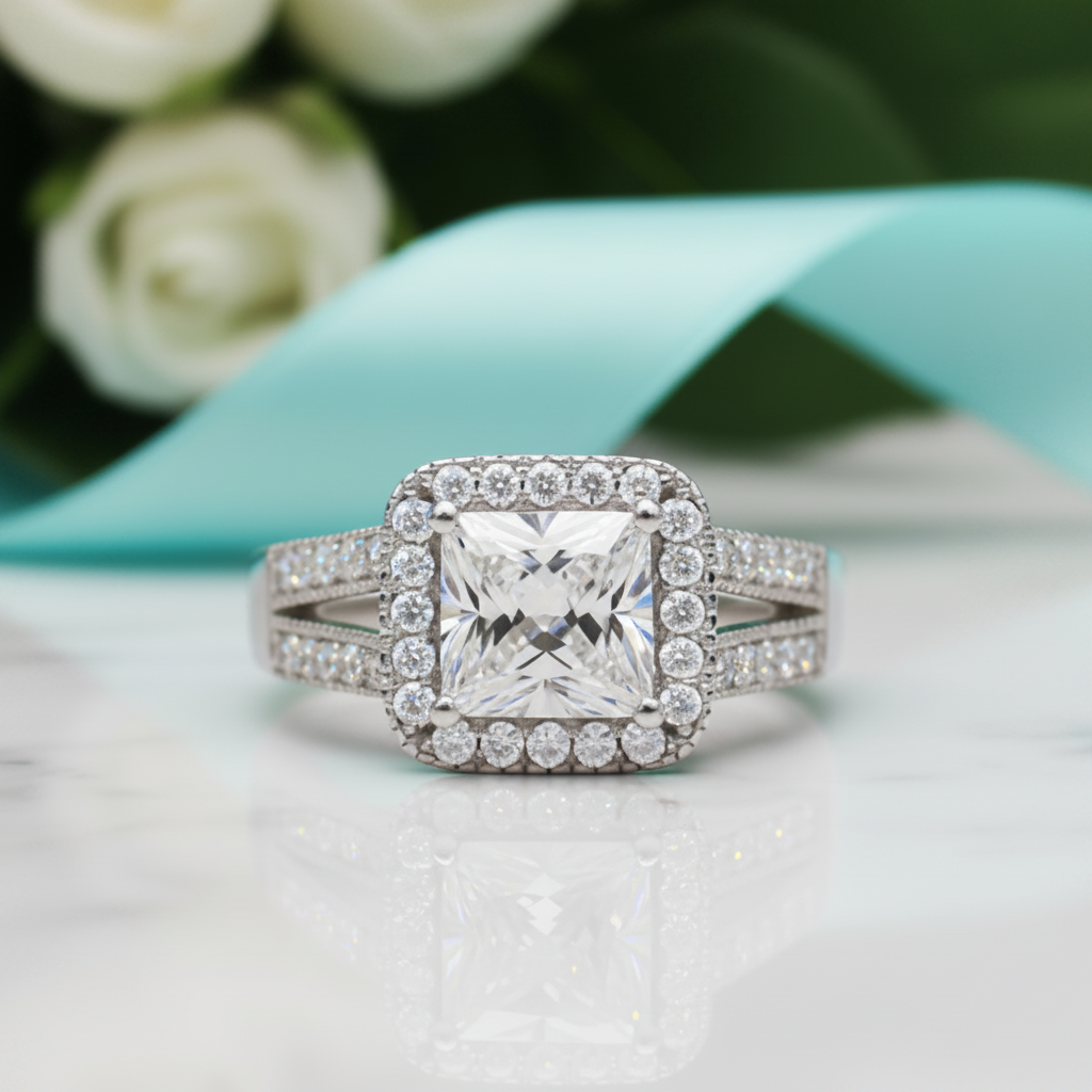 1.2 Ct Princess Cut Diamond OptionEngagement Ring