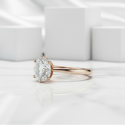 1.2 Ct Round Cut Diamond Birthstone Engagement Ring-Evani Jewelry