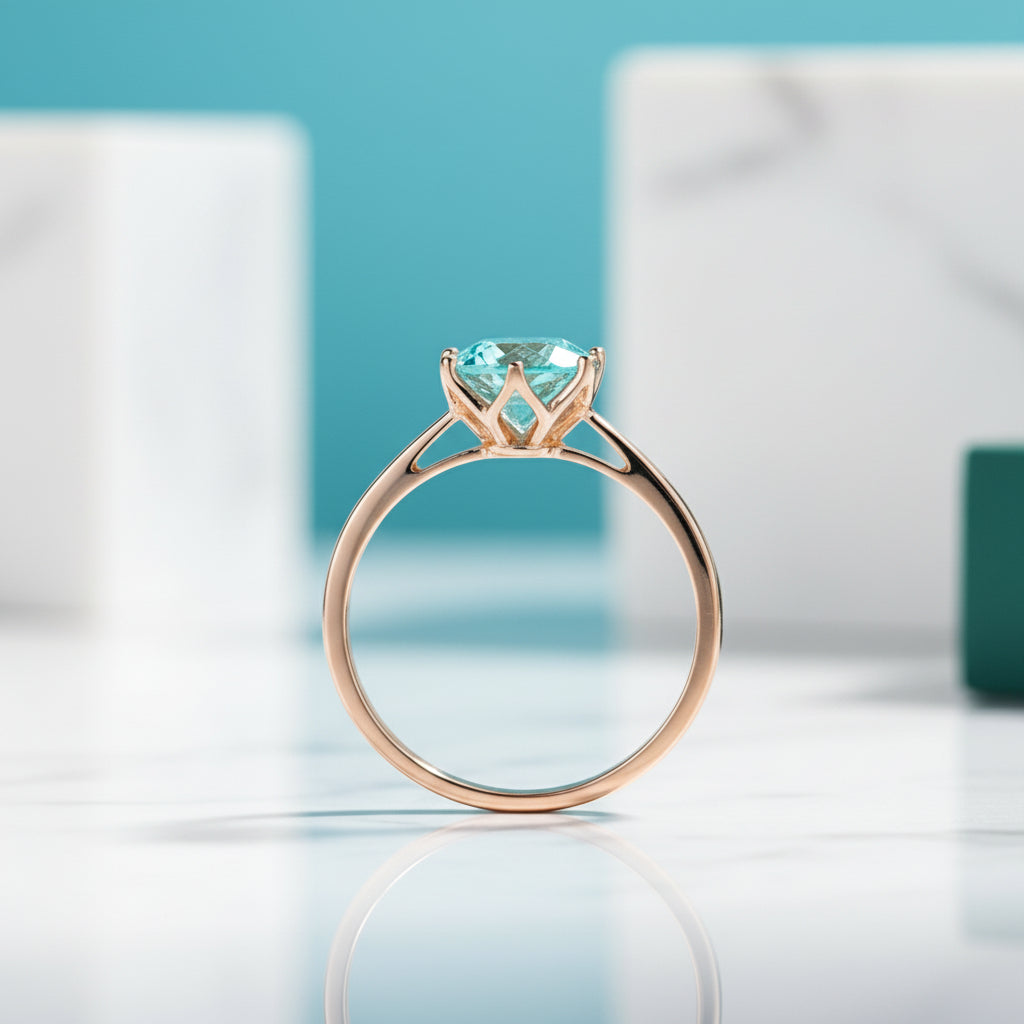 1.2 Ct Round Cut Diamond Engagement Ring-Evani Jewelry