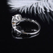 1.2 Ct Round Cut Halo Diamond 14k White Gold Engagement Ring-Evani Naomi Jewelry
