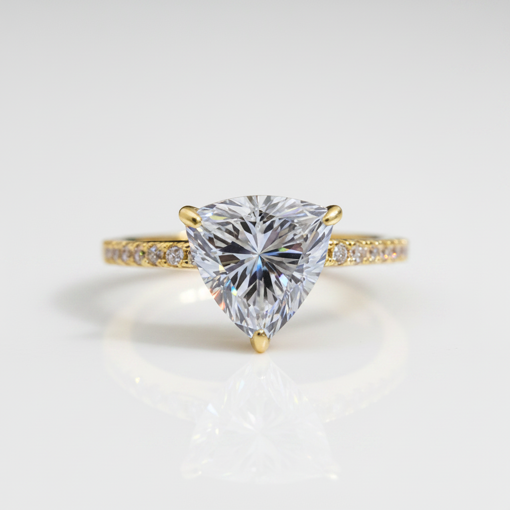 1.2 Ct Trillion Cut Diamond Option Engagement Ring - Evani Naomi Jewelry