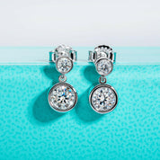 1.2 Cttw Round Diamond Classic Drop Earrings-Evani Naomi Jewelry