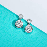 1.2 Cttw Round Diamond Classic Drop Earrings-Evani Naomi Jewelry