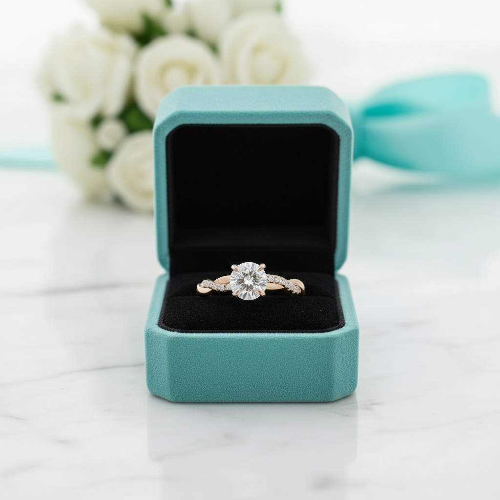 1.25 Ct Round Cut Diamond Promise Ring-Evani Jewelry