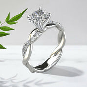 1.25 Ct Round Cut White Gold Engagement Ring-Evani Naomi Jewelry