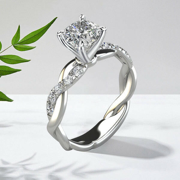1.25 Ct Round Cut White Gold Engagement Ring-Evani Naomi Jewelry