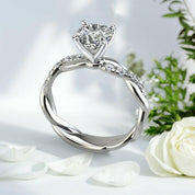 1.25 Ct Round Cut White Gold Engagement Ring-Evani Naomi Jewelry