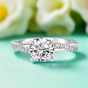 1.25 Ct Round Cut White Gold Engagement Ring-Evani Naomi Jewelry
